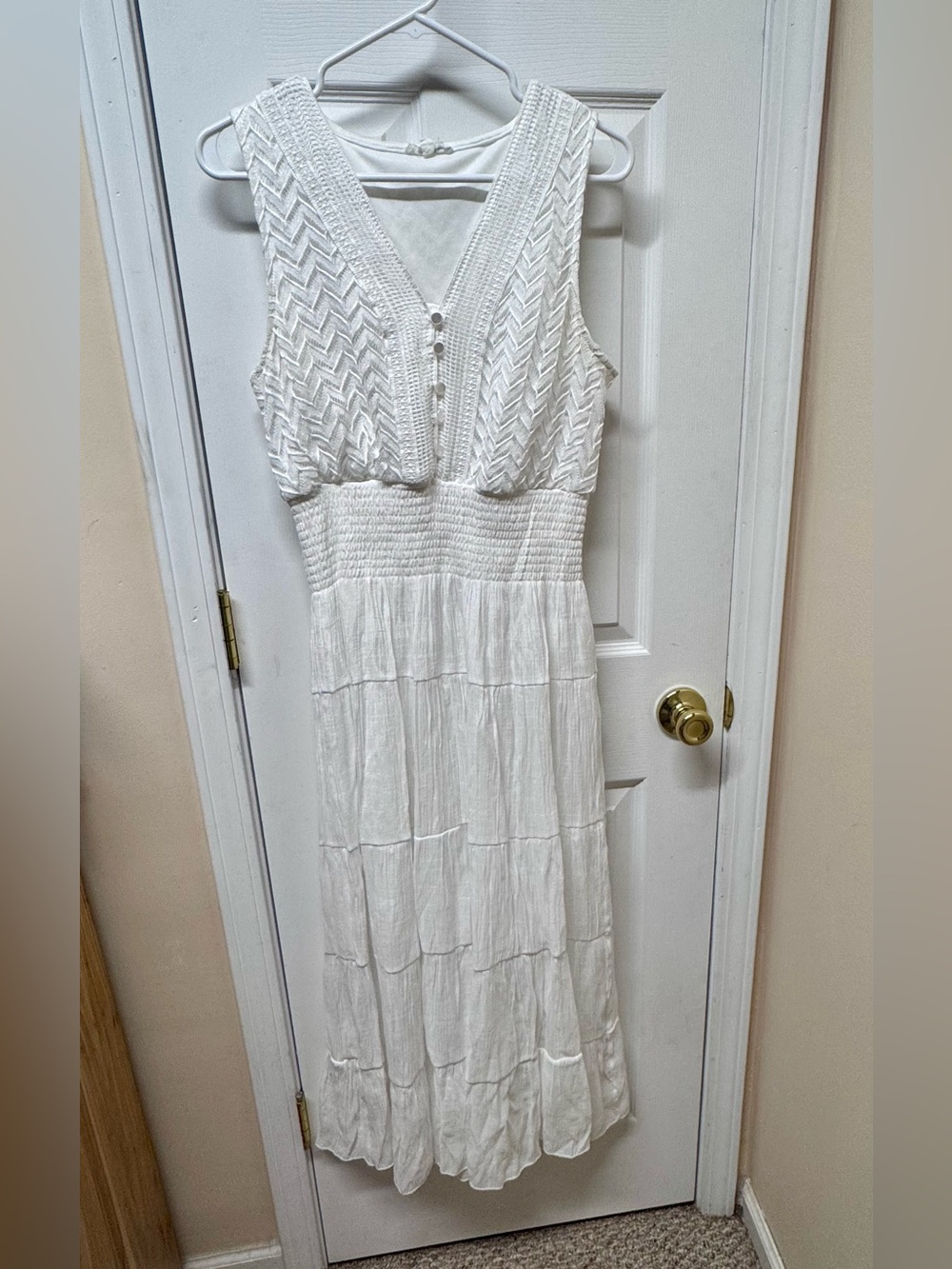 Effortless White Peasant Maxi Dress | Medieval Renaissance Boho Festival Vibes
